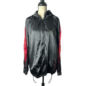 Vintage Mesotron Jacket Black/Red XL‎ Lightweight Windbreaker Full Zip